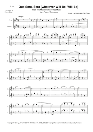 Que Sera, Sera (whatever Will Be, Will Be) (arr. Momo Sakura)