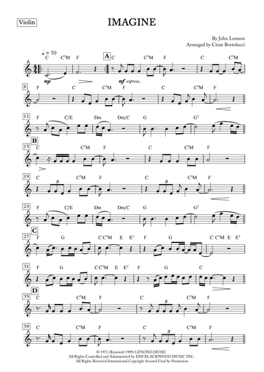Imagine (arr. ACT Bortolucci)
