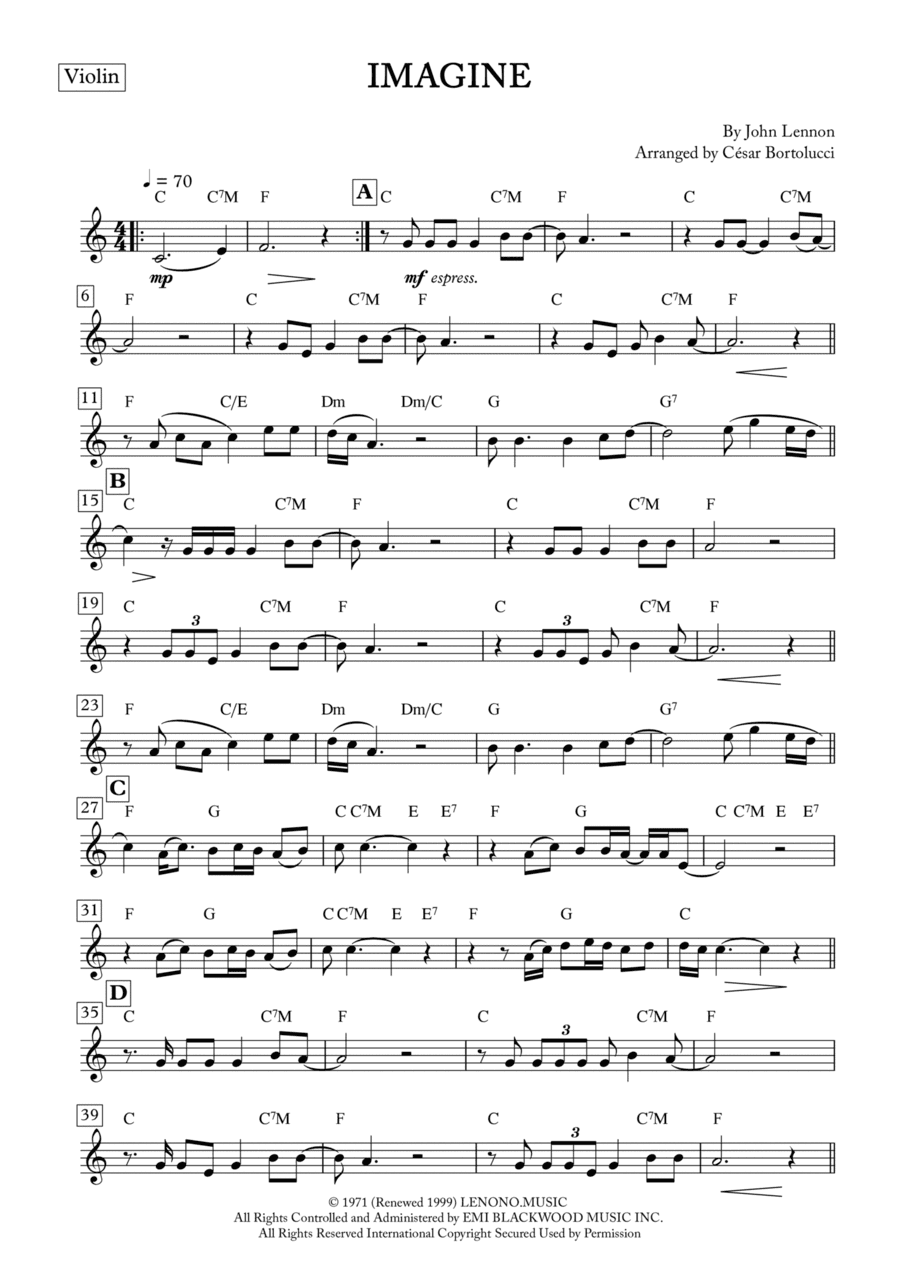 Imagine (arr. ACT Bortolucci)