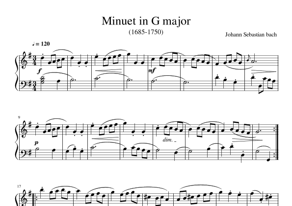 Minuet I In G Major (arr. Gianluca Giovannetti)
