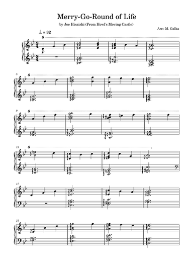 Merry-go-round Of Life (arr. M. Galka)