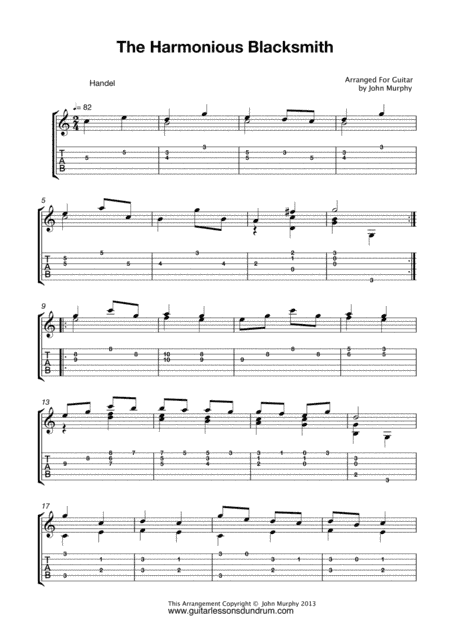 The Harmonious Blacksmith Handel (arr. John Murphy)