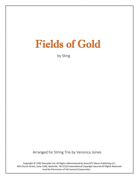 Fields Of Gold (arr. Veronica Joines)