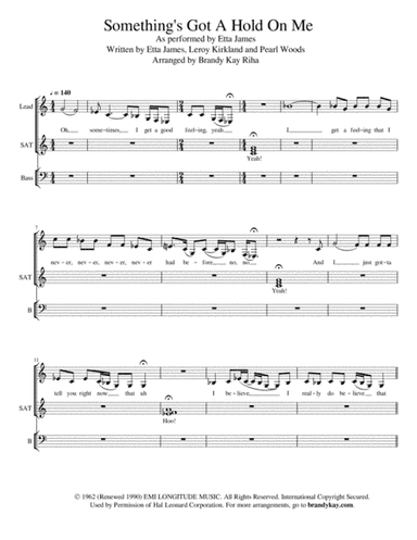 Something's Got A Hold On Me (arr. BK Riha / Brandy Kay Riha)