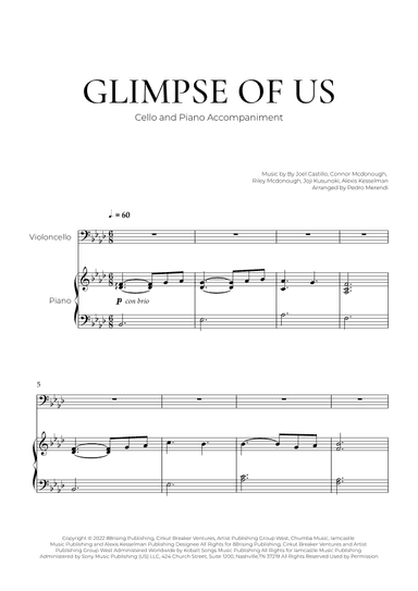 Glimpse Of Us (arr. Pedro Merendi)