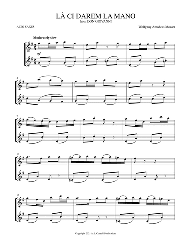 Là ci darem la mano (from Don Giovanni) (arr. Mark Phillips)