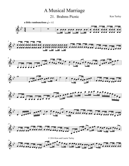 String Duo No 21 from A Musical Marriage "A Brahms Picnic"