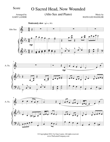 O SACRED HEAD, NOW WOUNDED (Alto Sax/Piano and Sax Part) (arr. Gary Lanier)