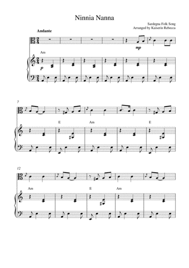 Ninnia Nanna (arr. Kaiserin Rebecca)