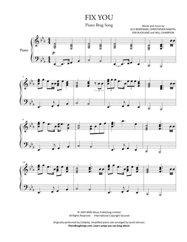 Fix You (arr. Jared Johnson)