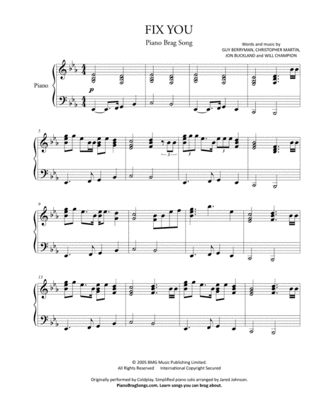 Fix You (arr. Jared Johnson)
