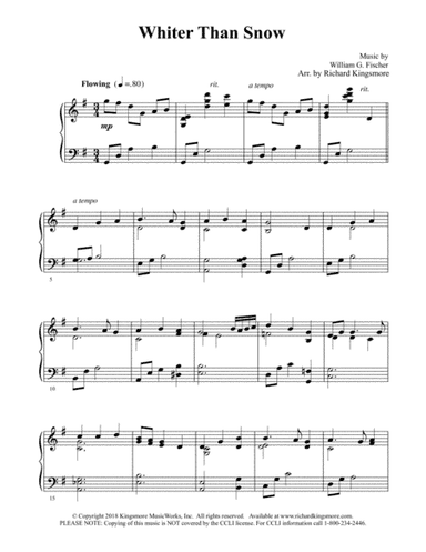 Whiter Than Snow (arr. Richard Kingsmore)