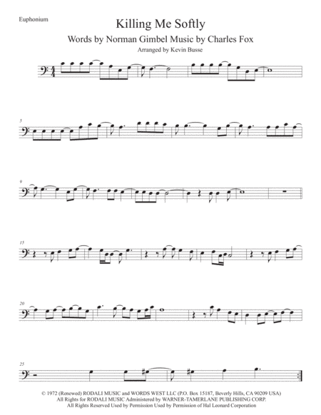 Killing Me Softly With His Song (arr. Kevin Busse)