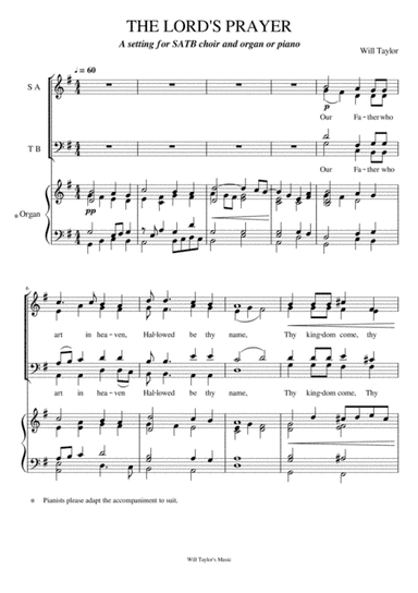THE LORD'S PRAYER (SATB)