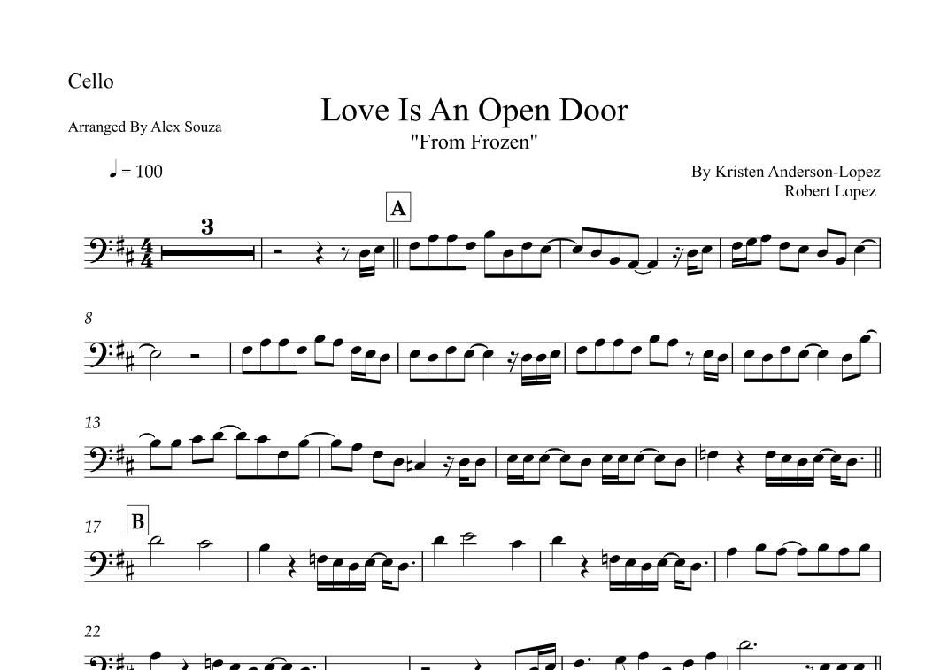 Love Is An Open Door (arr. Alex Souza)