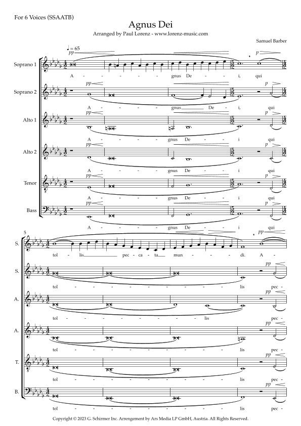 Agnus Dei (arr. Paul Lorenz)