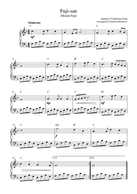 Fuji-san (Mount Fuji) (arr. Kaiserin Rebecca)