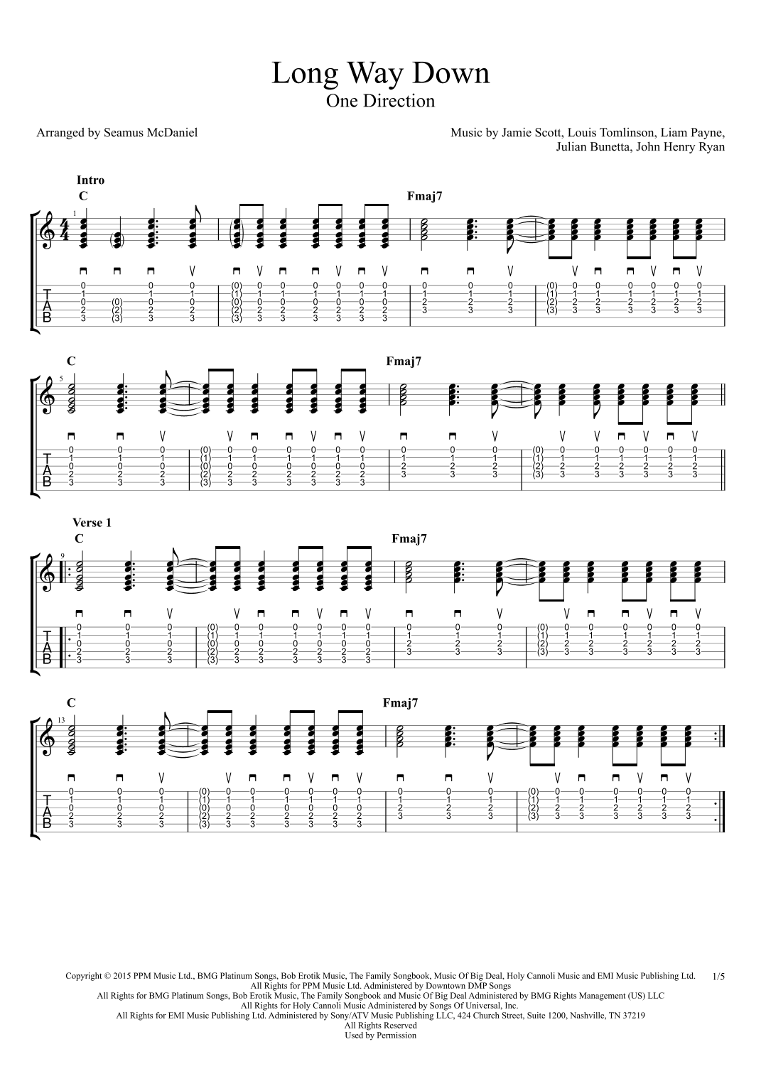 Long Way Down (arr. Seamus McDaniel)