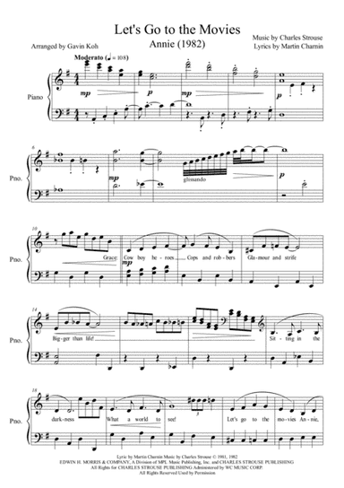 Let's Go To The Movies (arr. Gavin Koh)