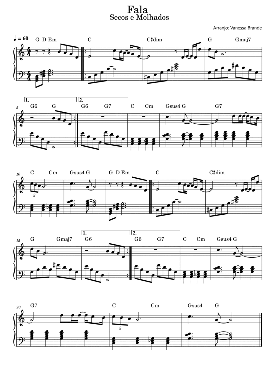 Fala (arr. Vanessa Brande)