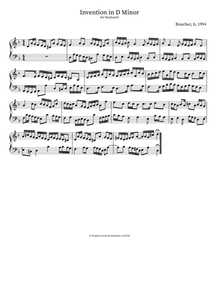 Invention in D Minor
