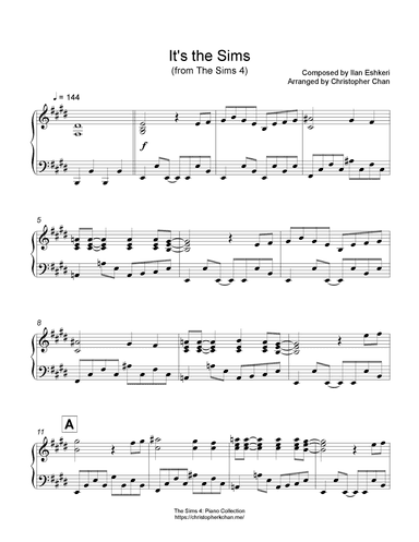 It's The Sims (arr. Christopher Chan)