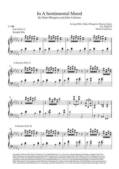 In A Sentimental Mood (arr. Elijah D)