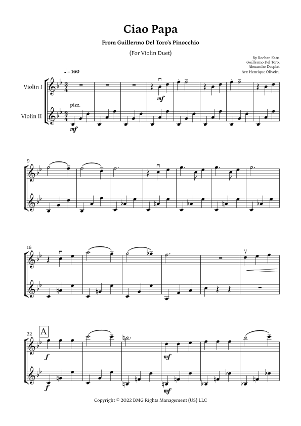 Ciao Papa (arr. Henrique Oliveira)