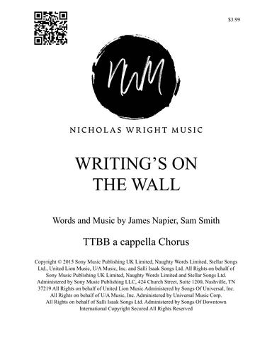 Writing's On The Wall (arr. Nicholas Wright)