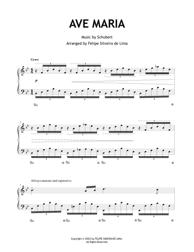 Ave Maria (Intermediate Level) (arr. Felipe Silveira de Lima)