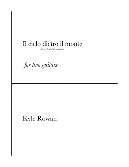 Il cielo dietro il monte