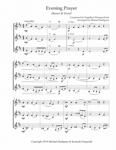 Evening Prayer (Hansel and Gretel) - Trumpet Trio (arr. Michael Raehpour)