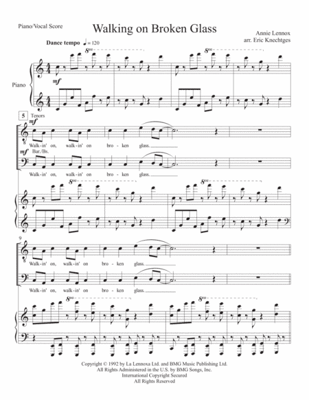 Walking On Broken Glass (arr. Eric Knechtges)