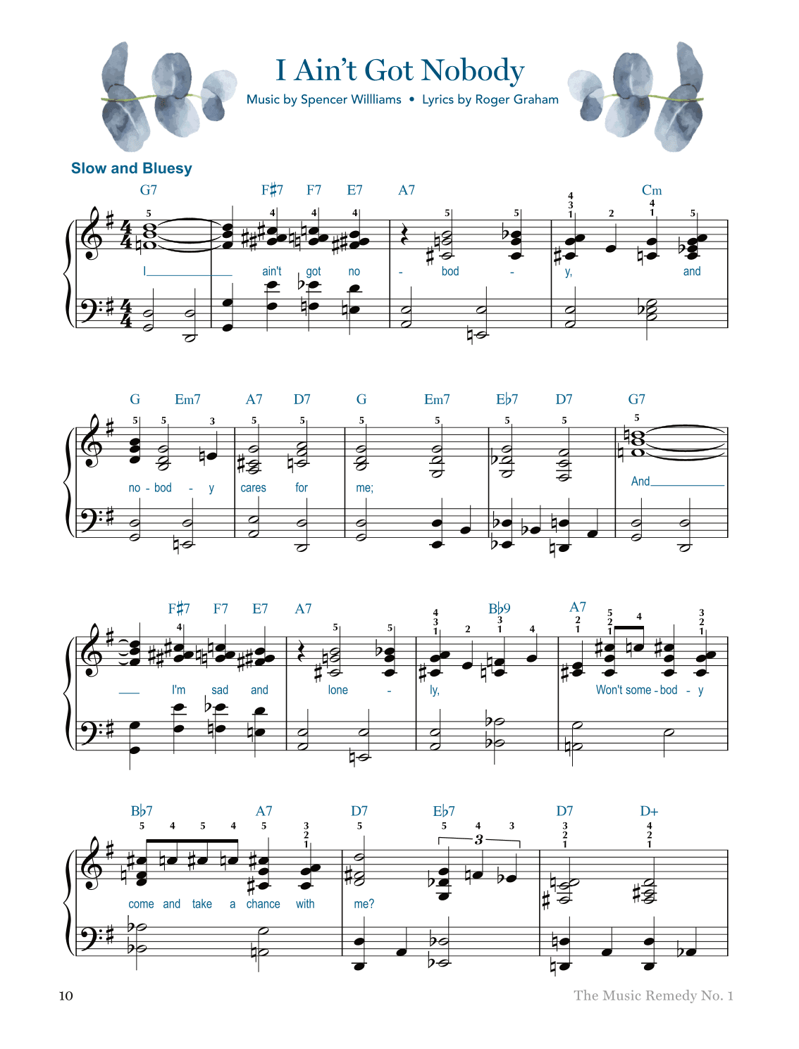 I Ain't Got Nobody (arr. Gaili Schoen for TheMusicRemedy.com)