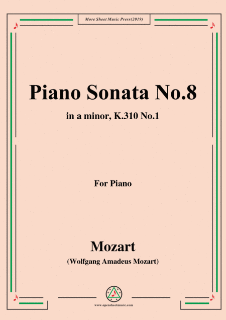 Mozart-Piano Sonata No.8 in a minor,K.310,No.1 (arr. MSM)