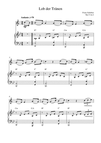 Lob der Tränen (Op.13 no.2) (arr. Kaiserin Rebecca)