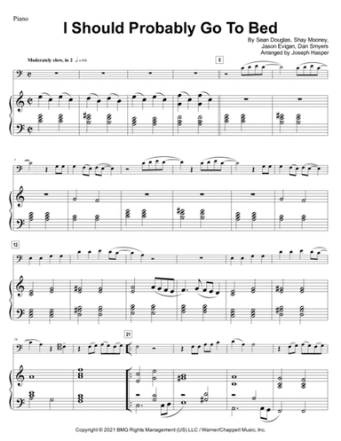 I Should Probably Go To Bed (arr. Joseph Hasper)