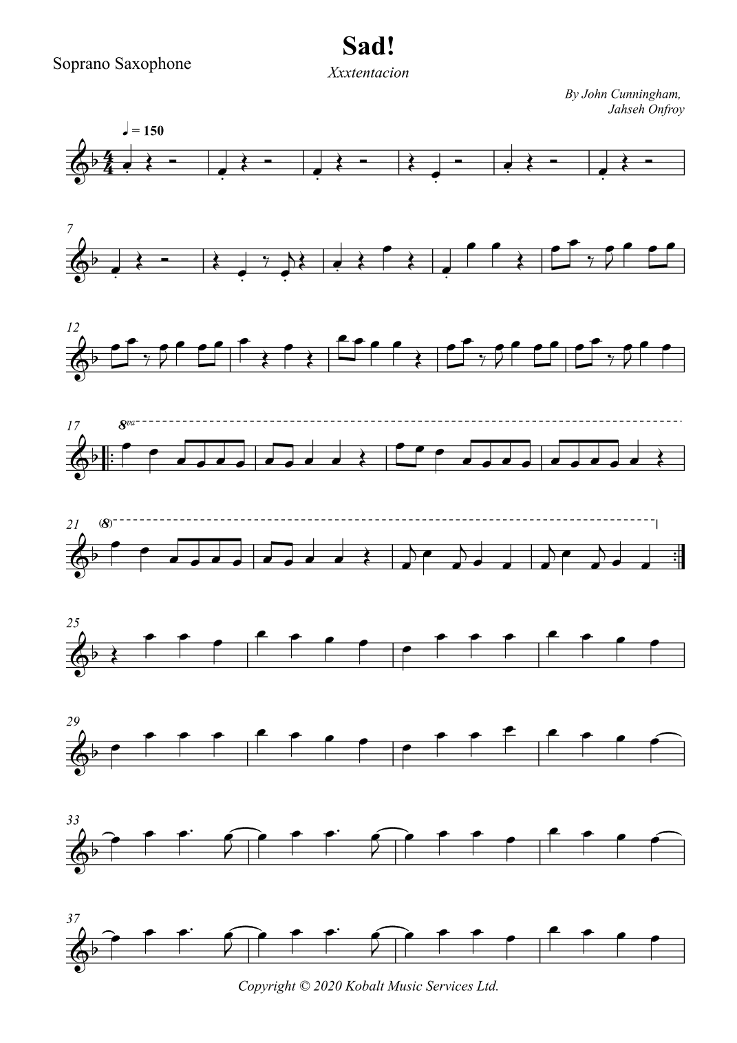 Sad! (arr. Wesley S. SIlva)
