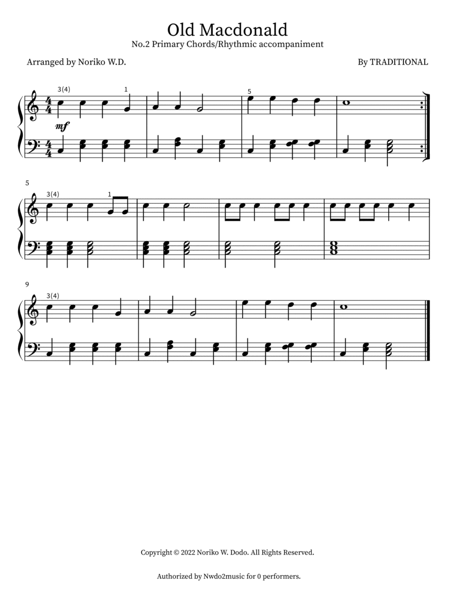 Old MacDonald (arr. Noriko W.D.)
