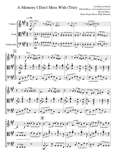 A Memory I Don't Mess With (arr. KoaliMusic)