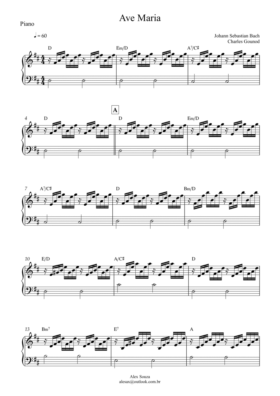 Ave Maria (arr. Alex Souza)
