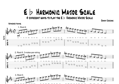 Eb Harmonic Major Scale (4 Ways to Play)