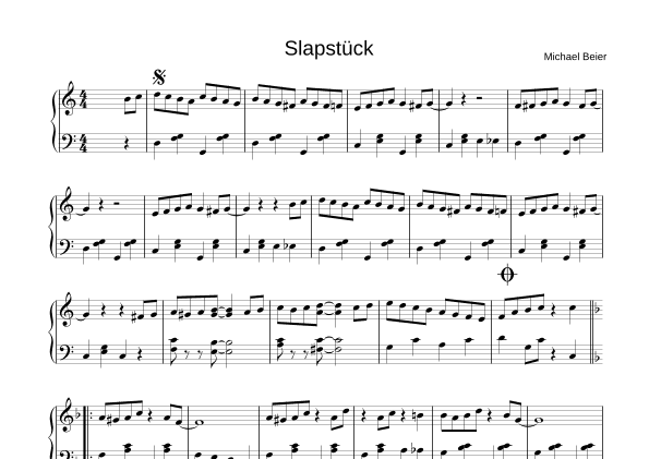 Slapstück - for piano - enjoy it