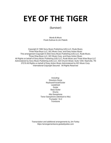 Eye Of The Tiger (arr. Jim Farley)