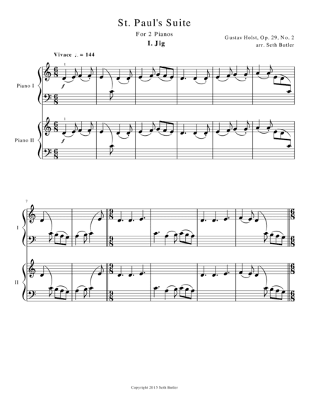 St. Paul's Suite: I. Jig (arr. Seth Butler)