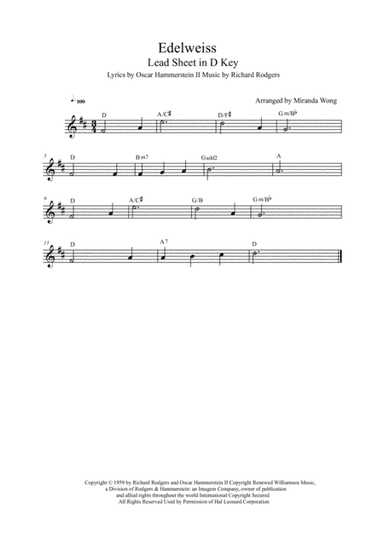 Edelweiss (arr. Miranda Wong)