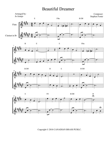 BEAUTIFUL DREAMER (arr. JO ARAÚJO)