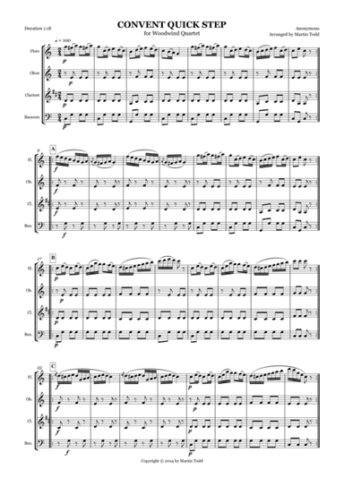 Convent Quick Step for Woodwind Quartet (arr. Martin Todd)