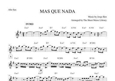 Mas Que Nada (arr. The Sheet Music Library)