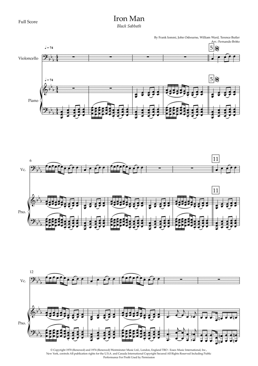 Iron Man (arr. Fernando Britto)